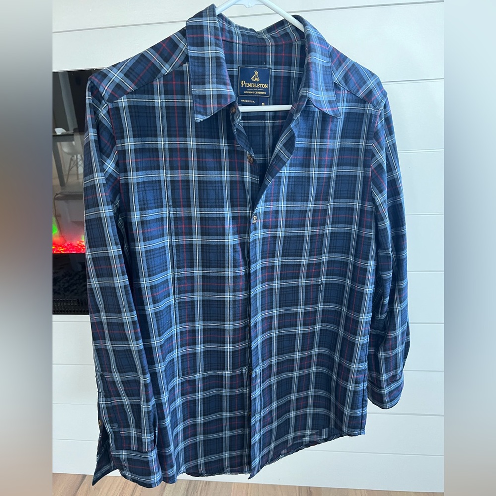 Pendleton x Opening Ceremony wool plaid button down shirt